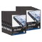 BAZIC 1" Black PVC-Free Slant D-Ring View Binder w/ 4 Pockets